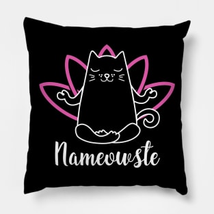 Namaste Humor. Yoga Cat. Pillow