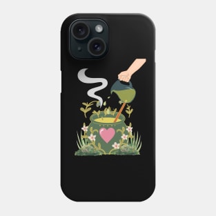 I put a love spell on you witchcraft green aesthetic love potion magic Phone Case