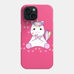 Baby unicorn and kisses Phone Case