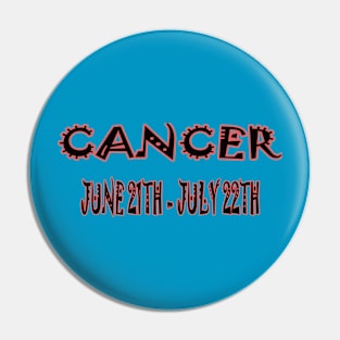 Cancer Zodiac Pin