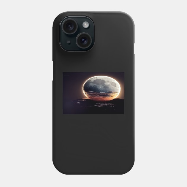 Unwind With The Moon And Relax Into Space Phone Case by Unwind-Art-Work