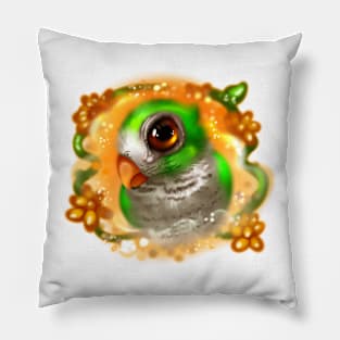 green-parrot Pillow