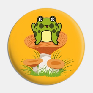 Frog on a Mushroom Pin