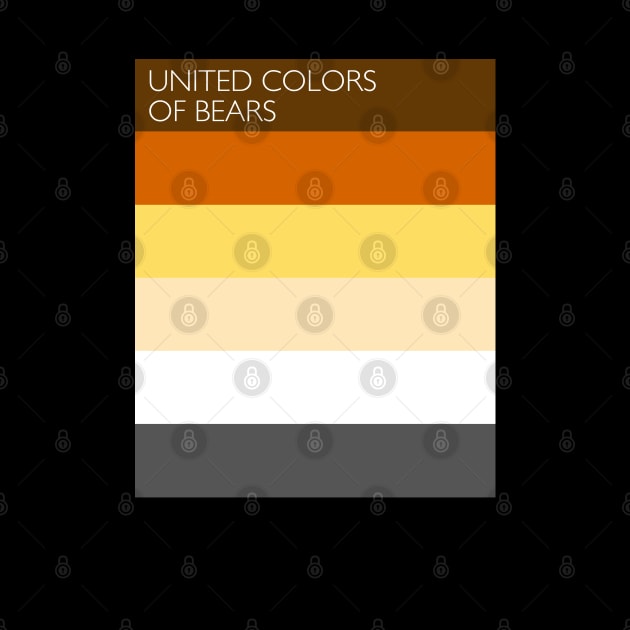 united colors of bears flag by JayGeeArt