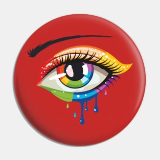 Rainbow Colors Eye Pin