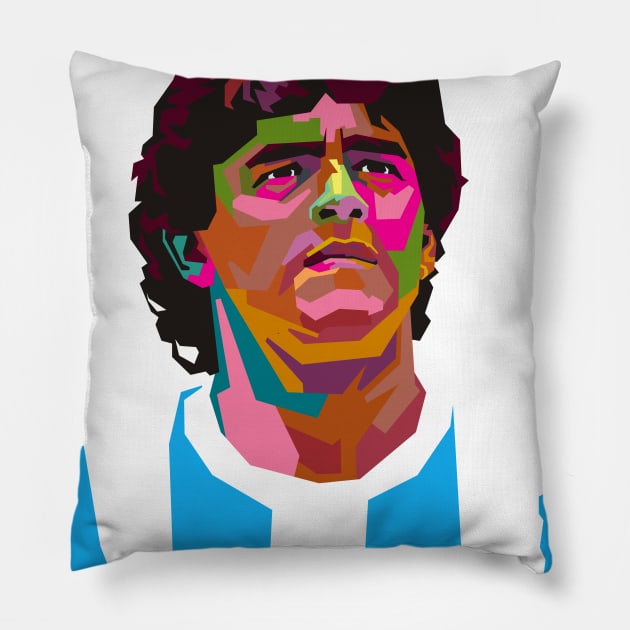 maradona-argentina soccer Pillow by rifaisetyo