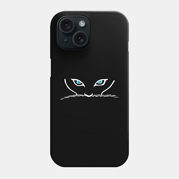 Majestic Cat with Blue Eyes Phone Case by RL ocean