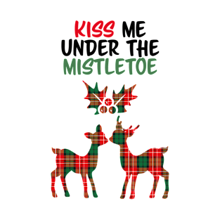 Kiss Me Under The Mistletoe Deer T-Shirt