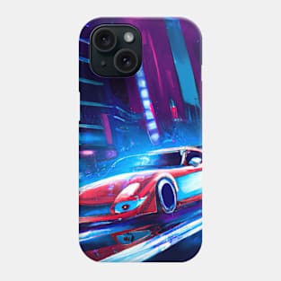 Sports car in Big City Phone Case