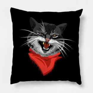 The Cat with a golden tooth Pillow