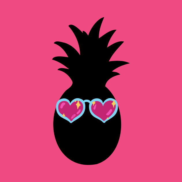 Pineapple man- pink heart glasses by Kristalclick 