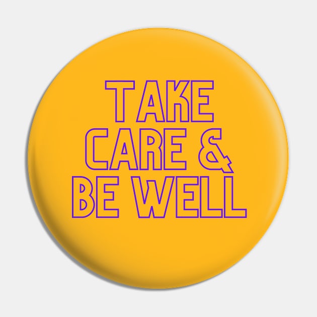 Scream Therapy Podcast 2-sided Take Care & Be Well design Pin by Scream Therapy