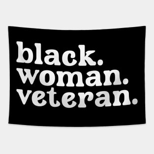 Black Woman Veteran Tapestry