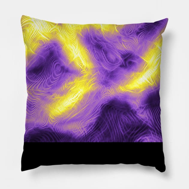 Nonbinary Pride Abstract Fractal Fog Pillow by VernenInk