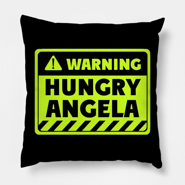 hungry Angela Pillow by EriEri