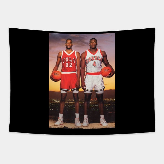 Vintage Stacey' Augmon -Larry' Johnson 1991 Tapestry by Don'tawayArt