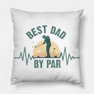 Best Dad By Par sticker Pillow