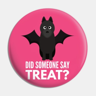 Schipperke Halloween Trick or Treat Pin