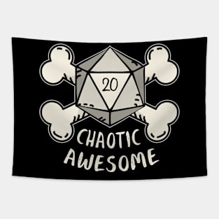 Chaotic Awesome RPG Alignment Skull Dice Tapestry