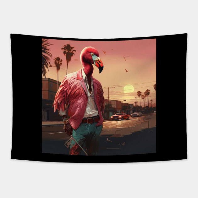 Flamingo Tapestry by ComicsFactory