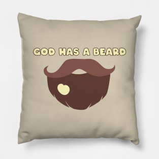 God has a beard Pillow