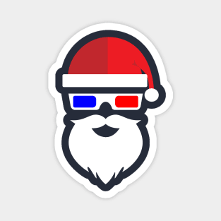 3d Glasses Santa Hat and Beard Shirt Magnet