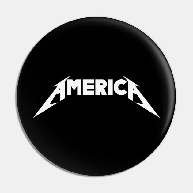 America: Heavy Metal-Inspired Patriotic Design Pin by TwistedCharm