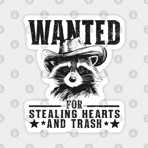 Funny Raccoon Cowboy Magnet by JessArty