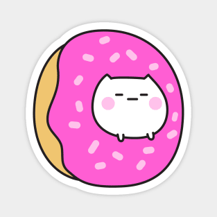 Mochi Cat In Donut Magnet