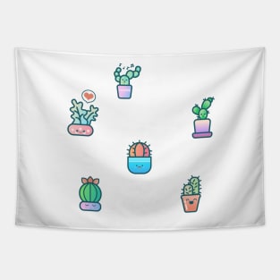 kawaii cactus cute cacti Tapestry