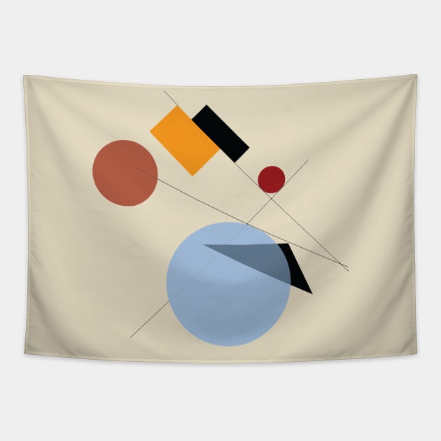 Art Deco Bauhaus Abstract Tapestry by Closeddoor