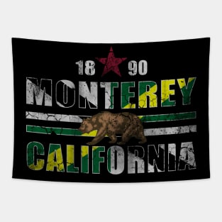 Retro 1890 Monterey California Flag Tapestry