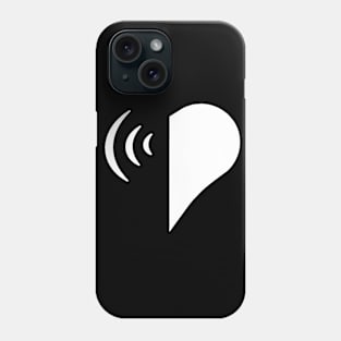 Half-heart radar v.1 (white) Phone Case