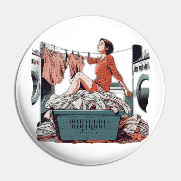 laundry washing day Pin by JnS Merch Store