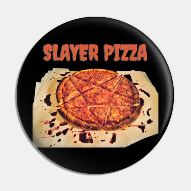 The Slayer Pentagram Pizza 2-sided Pin by Scream Therapy