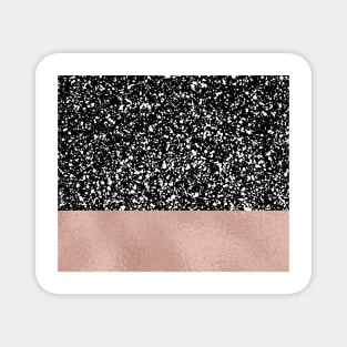 Graphic black en rose gold Magnet