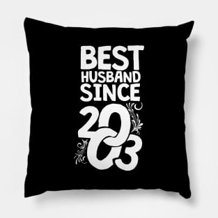 'Best Husband Since 2003' Sweet Wedding Anniversary Gift Pillow