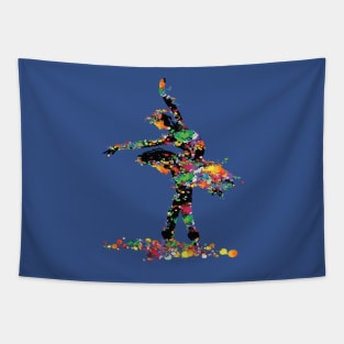 Ballerina with paint splash Tapestry