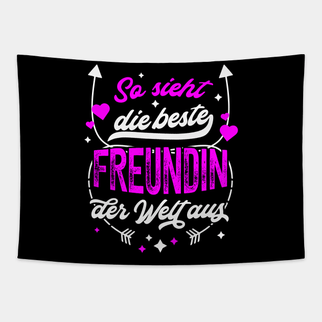 Beste Freundin Der Welt Freundschaft Tapestry by Foxxy Merch