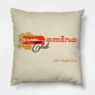 Retro Vintage Domino Club San Francisco California Pillow