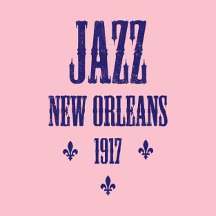 JAZZ NEW ORLEANS (BLUE) T-Shirt