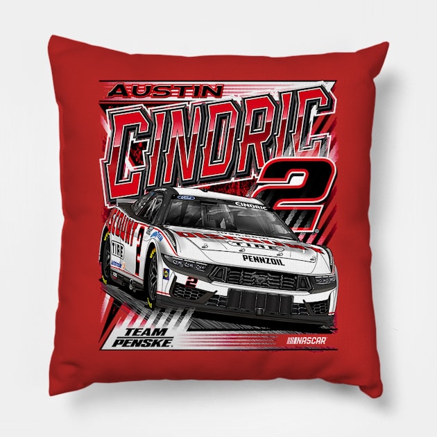 Austin Cindric Red Car Pillow by stevenmsparks