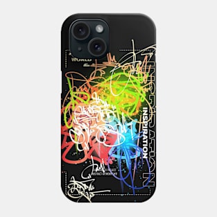 Neon graffiti poster Phone Case