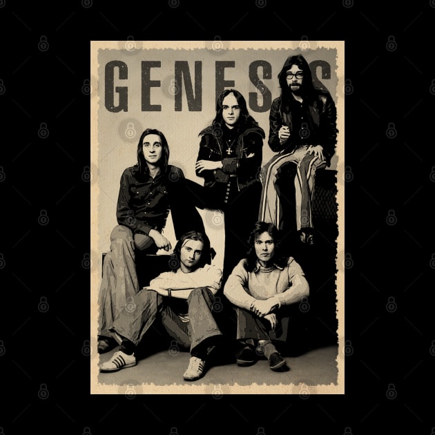 Genesis Rock Legends - Pay Tribute on Your Classic Band T-Shirt by Silly Picture