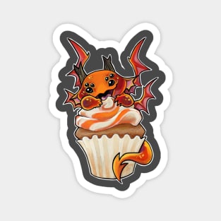 Orange cream cupcake dragon Magnet