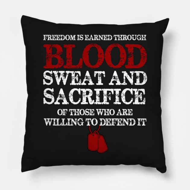 Veterans Army Gift Pillow by woormle