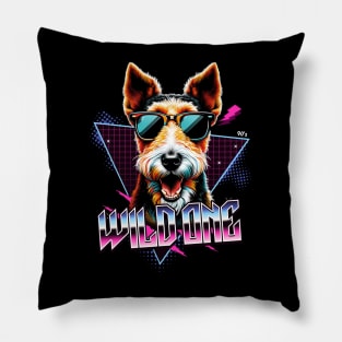 Wild One Fox Terrier Dog Pillow