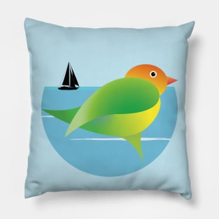 Cute garden birdies: Sailboat Pillow