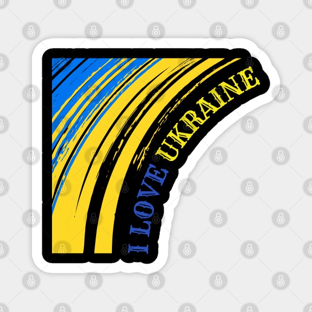 I Love Ukraine - Support Ukraine Magnet by Creatifly Graphic Tees
