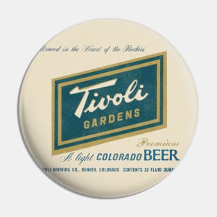 Tivoli Gardens Beer Retro Defunct Breweriana Pin